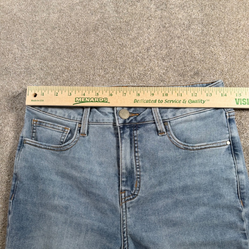 Everflex Slim Bootcut Jeans Women 8 (FITS 28x30) Blue High Rise Stretch READ - Picture 8 of 13